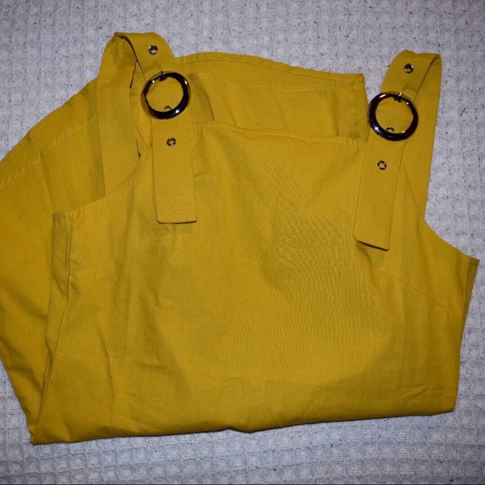 yellow dress w/ buckles